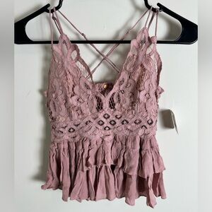 Free People Dusty Mauve Adella Cami XS